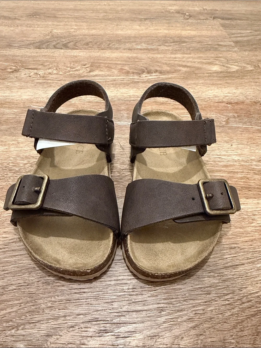 The Children's Place Brown Buckle Two-Strap Kids Sandals